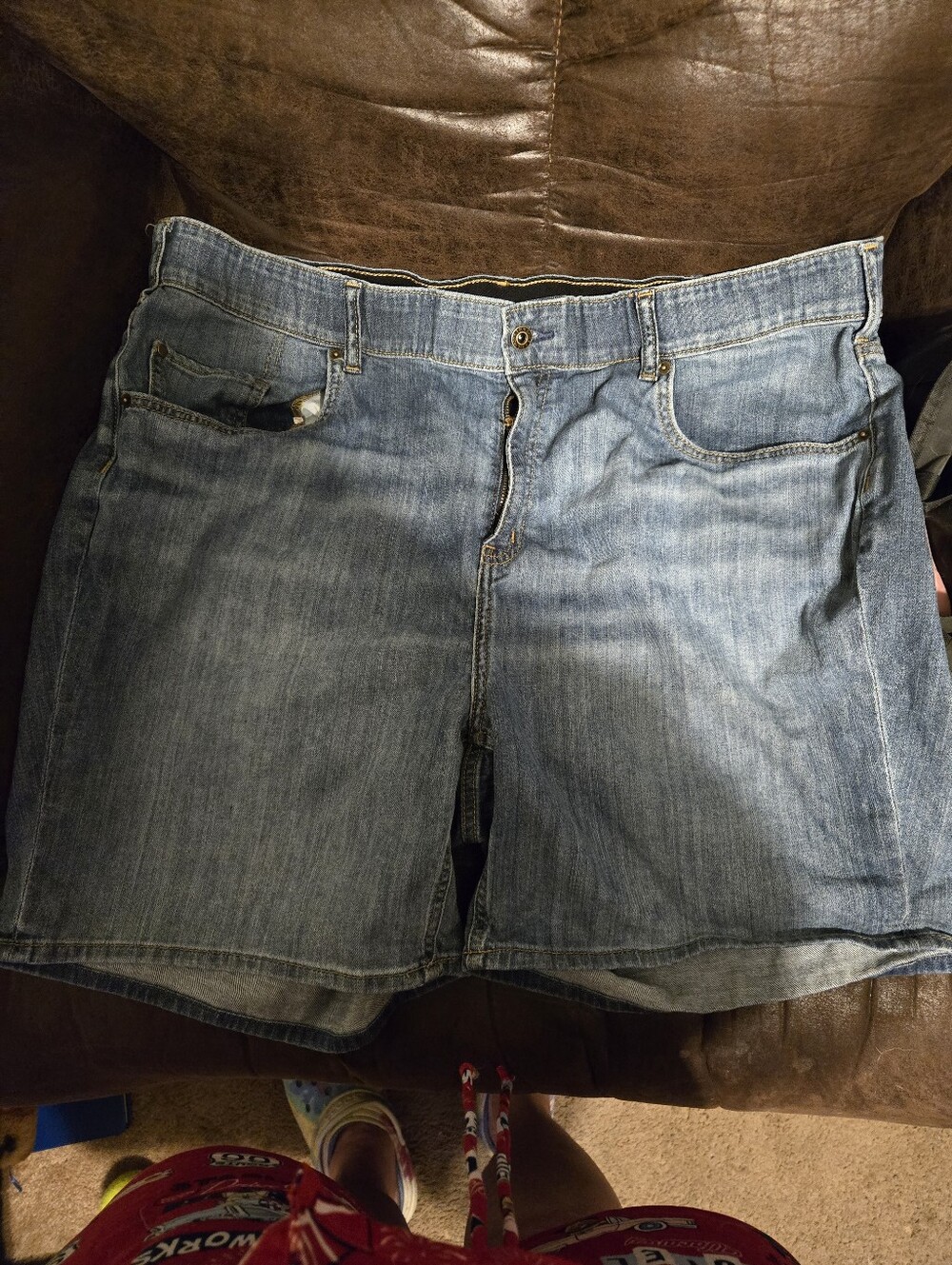 Eddie Bauer  Blue Denim Jean Shorts, 20W Like New